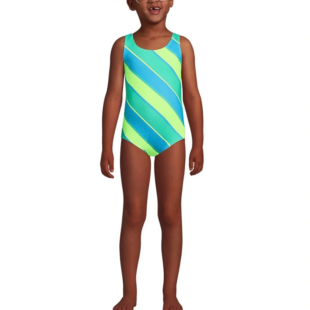 🌴GIRLS STRIPED UPF50 SWIMSUIT